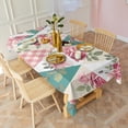 thumbnail image 5 of Pioneer Flower Floral Print Pattern Rectangle Tablecloth 60"x120",Waterproof Polyester Rectangle Table Cloth, Wipeable Spillproof Polyester Tablecloth for Dining, Camping, Indoor and Outdoor, 5 of 6