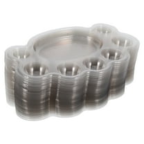 50pcs Clear Plastic Paint Tray Palettes Cute Watercolor Oil Palette Shaped Paint Trays for DIY Craft Art Painting Supplies