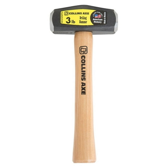 Collins 3 lb Steel Drilling Hammer 10 in. Hickory Handle