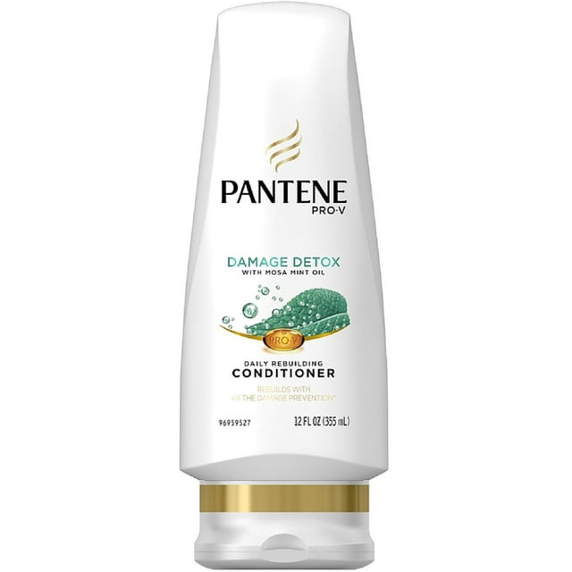 Pantene Pro-V Damage Detox Daily Rebuilding Conditioner 12 oz (Pack of 6)