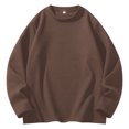 thumbnail image 2 of pstuiky camisa de manga larga para hombre, Camisas de manga larga con cuello redondo, cálidas e informales, de color liso, para hombre tops de invierno para hombre l, 2 of 4