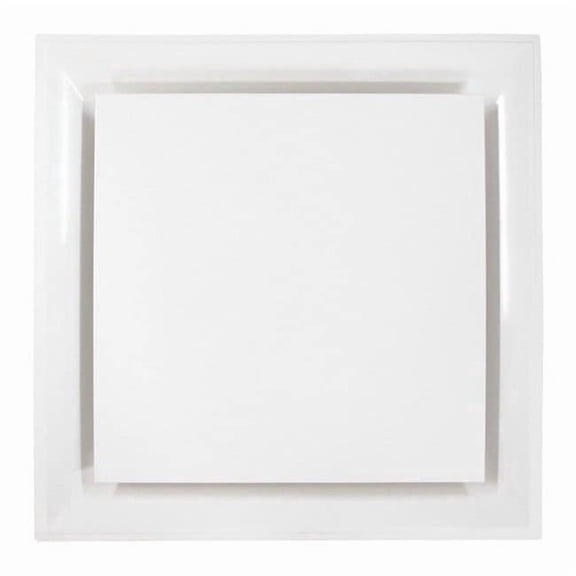 American Louver 10 in Square Square Plaque Diffuser, White STR-PQ-10W
