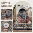 thumbnail image 5 of SIXHOME 9'x12' Vintage Distressed Eastern Classic Area Rug Washable Retro Medallion Carpet Neutral Oriental Traditional Rugs for Living Room Bedroom Kitchen Dining Room Home Decor Red, 5 of 7