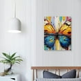 thumbnail image 2 of ZFLMY Butterfly Paint Splatters Canvas Wall Art Modern Prints for Home Decor Living Room Bathroom Bedroom Office, Perfect Gift Ideas 16x20in, 2 of 5