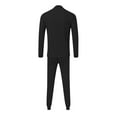 thumbnail image 4 of Gyexs Thermal Underwear for Women - Thermal Underwear for Men Big and Tall, Base Layer Warm Leggings Loungewear Sets, Black, Size XXXL, 4 of 5