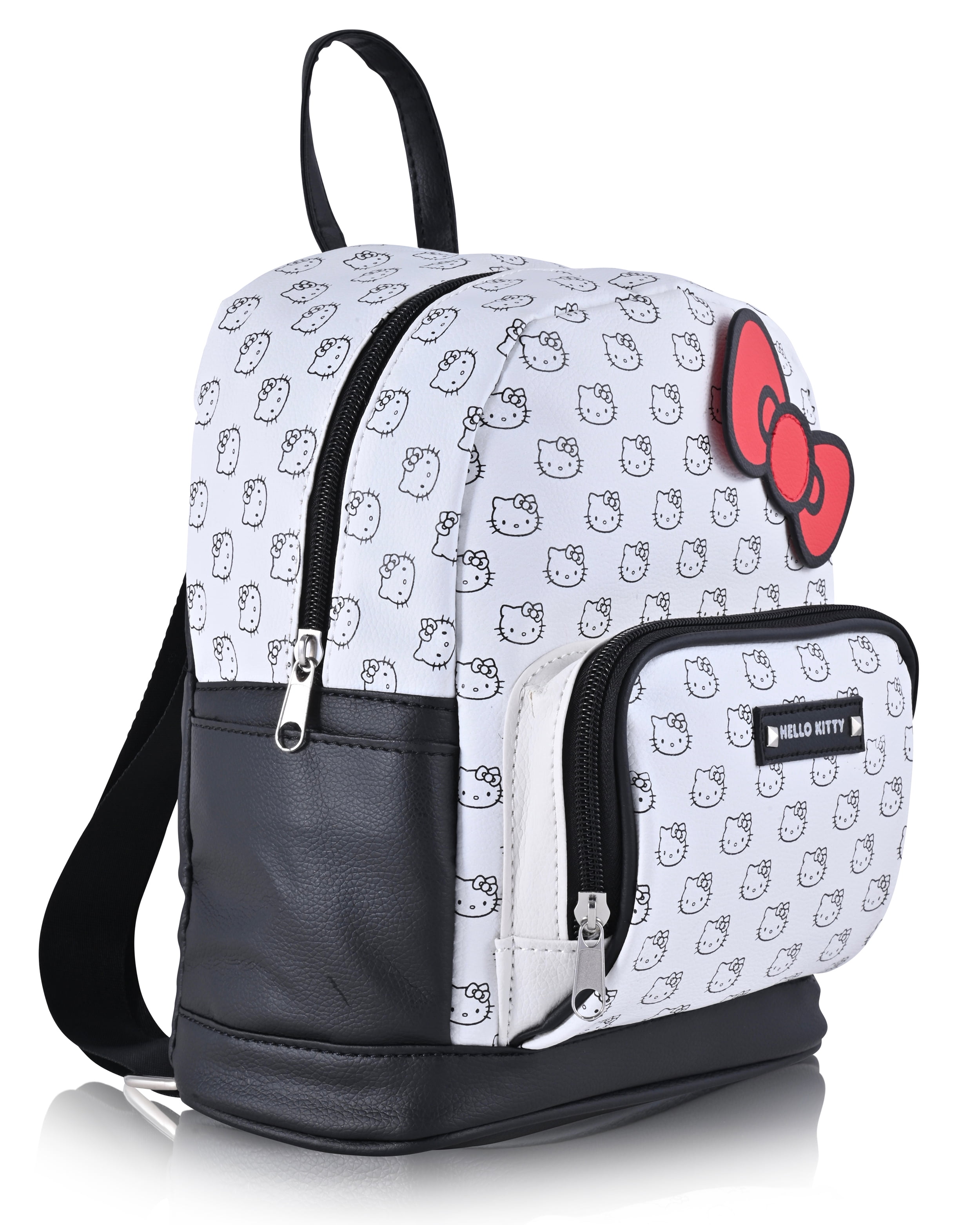 Sanrio Women's PU Mini Hello Kitty Pattern Backpack - White