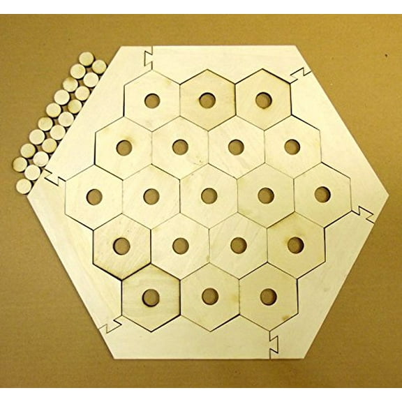 Board Game Frame #8 -19 Hexagons w/ 3/4 Circles