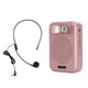 thumbnail image 3 of Amplificador de voz portátil Micrófono recargable Altavoz Radio Soporte Tarjeta de memoria Rosa, 3 of 5