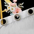 thumbnail image 4 of Homewish Initial A Letter Curtains Pack of 2 (42x84 Each), Butterfly Rose Floral Curtains Blackout, Black Gold Sequin Print Bedroom Curtains, Curtains and Drapes Decor, 4 of 6