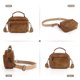 thumbnail image 1 of Bolso La Superior para Mujeres Checke Pu Cuero Viajar Rojo, 1 of 9