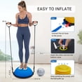 thumbnail image 2 of Balón de Equilibrio 25 Pulgadas – Base Antideslizante – 725 kg – Incluye 2 Bandas, Bomba y Balón Extra – Yoga y Pilates – Azul, 2 of 7