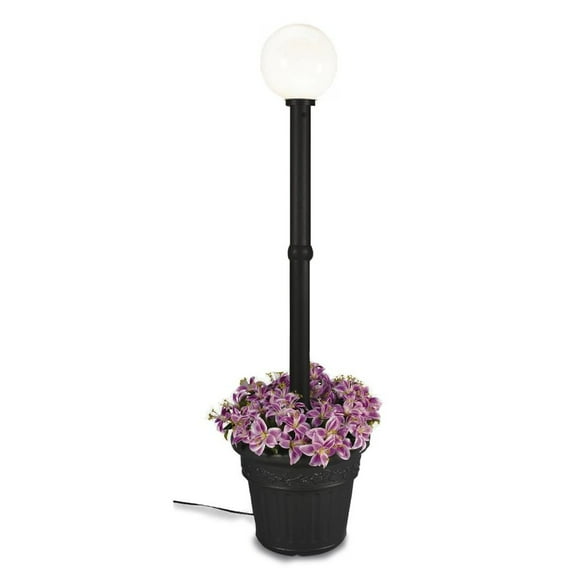Milano 68100 - Black with White Globe Lantern Planter