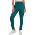 thumbnail image 2 of Hxshgdsn Womens Straight Leg Dress Pants High Waist Slim Fit Work Pant with Pockets Workwear（Green/S）, 2 of 9
