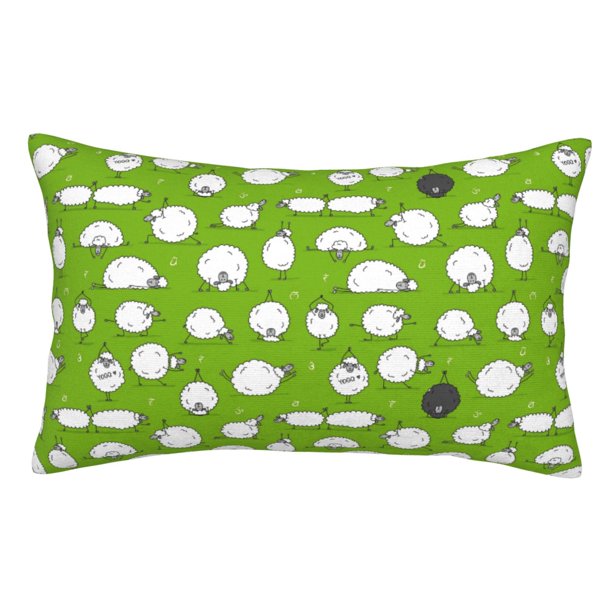 Balery Funny Sheep Doing Yoga Funda de Cojín Estampada, Regalos para Mujeres, Regalos de Amor para Ella, Regalos para Novia o Esposa, Funda de Almohada-20"x30"