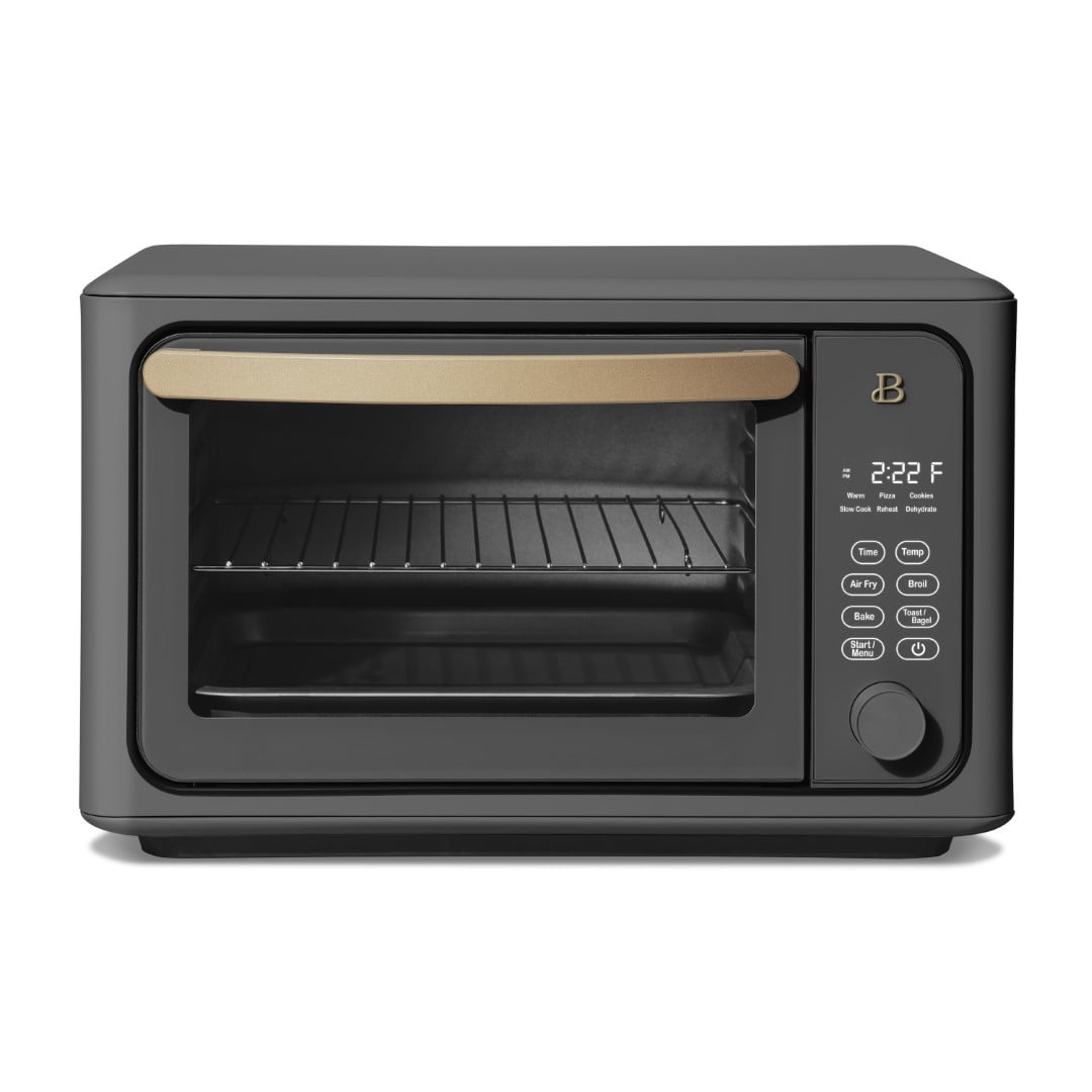 Beautiful 6 Slice Touchscreen Air Fryer Toaster Oven, Oyster Gray by Drew Barrymore
