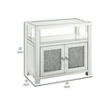 thumbnail image 5 of Cabinet with Mirrored Inserts and 2 Door Storage, Silver, 5 of 5