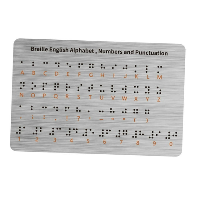 Tablero de alfabeto braille con puntos en relieve, ligero, portátil, herramienta educativa de aprendizaje, tablero braille para estudiantes ciegos y