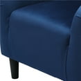thumbnail image 4 of Alden Design Upholstered Barrel Accent Chair for Livingroom, Blue Velvet, 4 of 7