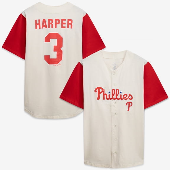 Men's Profile Cream/Red Philadelphia Phillies Big & Tall Two-Color Fashion Jersey