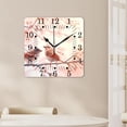thumbnail image 4 of 10 Inch Wall Clock Battery Operated Square Clock for Office, Kitchen, Outdoor, Living Room,Watercolor Blue Bird with Red Berries Natural, 4 of 4