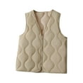 thumbnail image 2 of HOMBOM Womens Winter Padded Vest Zip up Short Waistcoat Sleeveless Outwear Yellow Quilted for Women, 2 of 8