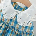 thumbnail image 5 of 6 Months-4 Years Girls Princess Dress Rose Flower Bow Tie Party Dresses Tulle Wedding Dresses Bridesmaid Christening Elegant Formal Dress for Girls Blue 12-18 Months, 5 of 7
