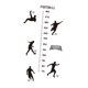 thumbnail image 4 of Tabla de altura para calcomanías de pared para niños, tabla de crecimiento de altura precisa de fútbol, pegatinas de pared, decoración de pared para, 4 of 7