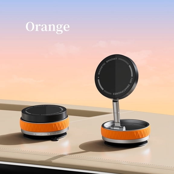 Phone Holders for Your Car Magnetic, 361 Degree Rotation, Air Vent Magnetic Phone Mount, Upgraded Strongest Magnet Power, Compatible with iPhone, Samsung, Google Pixel, Motorola Moto, Orange