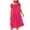 Hot Pink-633, variant on Under 10,Women's Summer Nightdress, Ice Silk, Short-Sleeve, Loose Fit, Lace Detail, Sexy Home Dress, Comfortable Sleepwear Cozy Comfort|100%Polyester,Purple,Sopatenor