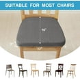 thumbnail image 5 of Chair Cushions for Dining Chairs Set of 4, Non Slip Kitchen Chair Pads, 17" x 16" x 2", Indoor Dining Chair Cushions with Ties, Seat Cushion for Kitchen Chairs, Chair Pads, Dark Grey, 5 of 7