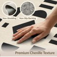 thumbnail image 6 of ODIKA 3'x5' Washable Accent Rug Black Cream Geometric Symmetry Design Elegant Contrast with Abstract Motif and Edges for Bedside, Nursery Room, Pet Friendly & Non-Shedding, 6 of 7