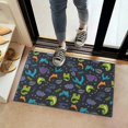 thumbnail image 2 of DarkBlue Cartoon Dinosaurs Text Pattern Door Rugs,Washable Non Slip Door Mats Indoor,Decorative Door Mats,Entry Mat Indoor for Entrance,Bedroom,Kitchen,Bathroom,16"x24", 2 of 6
