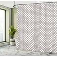 thumbnail image 5 of Ambesonne Abstract Shower Curtain, Modernized Elements Art, 69"Wx84"L, White Dark Warm Taupe, 5 of 5