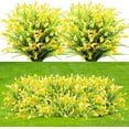 thumbnail image 3 of 24 Bundles Artificial Flowers for Outdoors, Fake Calla Lily Flowers UV Resistant Faux Greenery Plants Outdoor for Spring Summer Garden Porch Window Box Wedding Decor, Yellow, 3 of 6