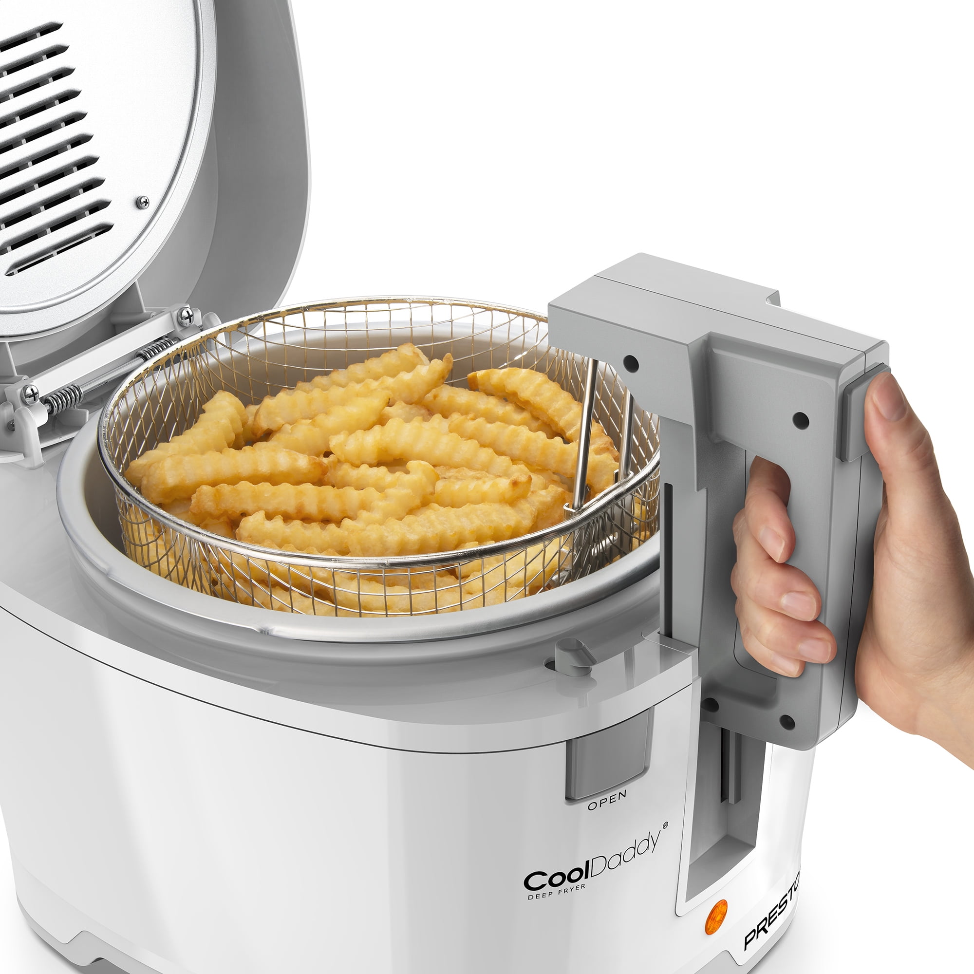 Presto® Cool Daddy® Cool-Touch Deep Fryer 05443, White 