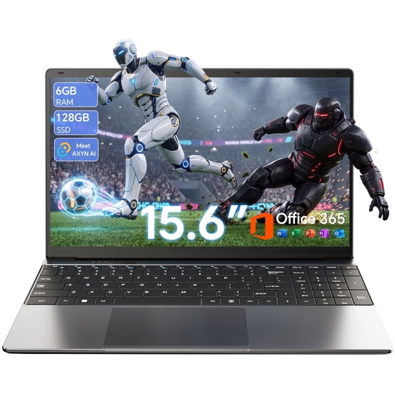 SGIN 15.6in Laptop 6GB DDR4 128GB SSD Laptop AI, Windows 11 with 4-Core Intel Celeron Laptop Computer, 1-yr Office 365, FHD 1920*1080
