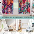 thumbnail image 5 of Boho Floral Blackout Window Curtains, Colorful Mandala Flower Aesthetic Art Living Room Bedroom Decor Insulated Thermal Curtain Darkening Grommet Window DrapesTreatments, 2 Panels 52x84 Inch, 5 of 6
