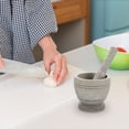 thumbnail image 1 of OULII kitchen gadgets for women 1 Set Mortar and Pestle Grey PP Kitchen Tool, 1 of 7