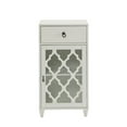 thumbnail image 4 of Gzxs Vintage Narrow Cabinet, Floor Standing Accent Display Cabinet with Top Drawer, 1 Glass Door and Adjustable Shelf, 12"D x 17"W x 33"H, White, 4 of 9