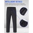 thumbnail image 4 of Yunbao Men's Elastic Waist Hiking Pants Water Resistant Quick-Dry Lightweight Outdoor Sweatpants with Zipper Pockets, 4 of 9