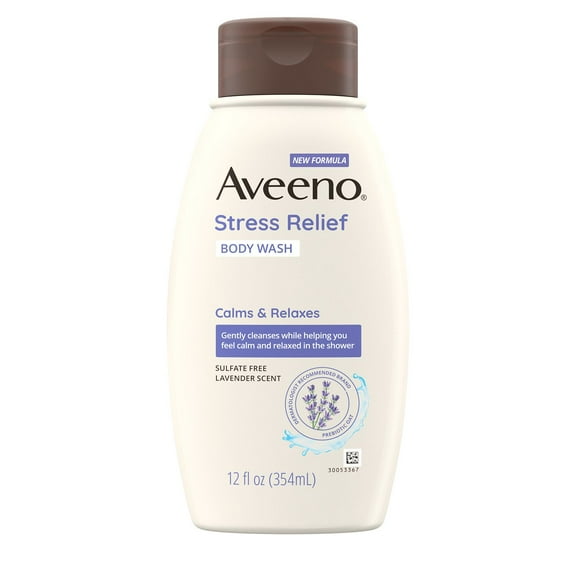 Aveeno Stress Relief Body Wash with Lavender & Chamomile, 12 fl. Oz - 2 Pack