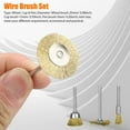 thumbnail image 3 of Brass Wire Wheel Cup Pen Brush Mix Set For Dremel Rotary Tool Die Grinder 45Pcs, 3 of 5