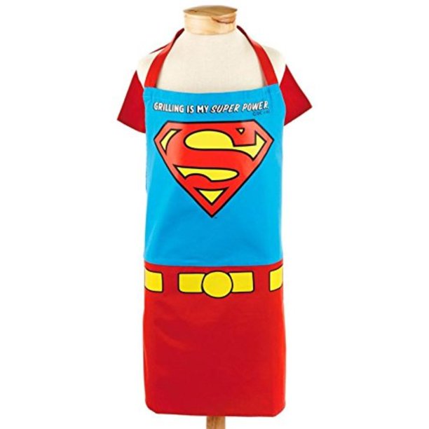Hallmark SUPERMAN Grilling Apron, Superman branded fabric apron. By HMK