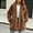 Brown#2, variant on LEAVINGSUO Comfortable Women's Winter Fluffy Coat Plush Material,Womens Ladies Warm Faux Furry Long Coat Jacket Winter Solid Turn Down Collar Outerwear Brown S