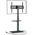thumbnail image 1 of Wali Soporte Universal Para Tv De Piso Con Toma De Corriente Y Estante Av Extraíble Para Tv De 32 A 75 Pulgadas, Hasta 110 Libras, Giratorio Y Altura Ajustable, Soporte De Tv Alto Para Dormitorio, Hog, 1 of 5