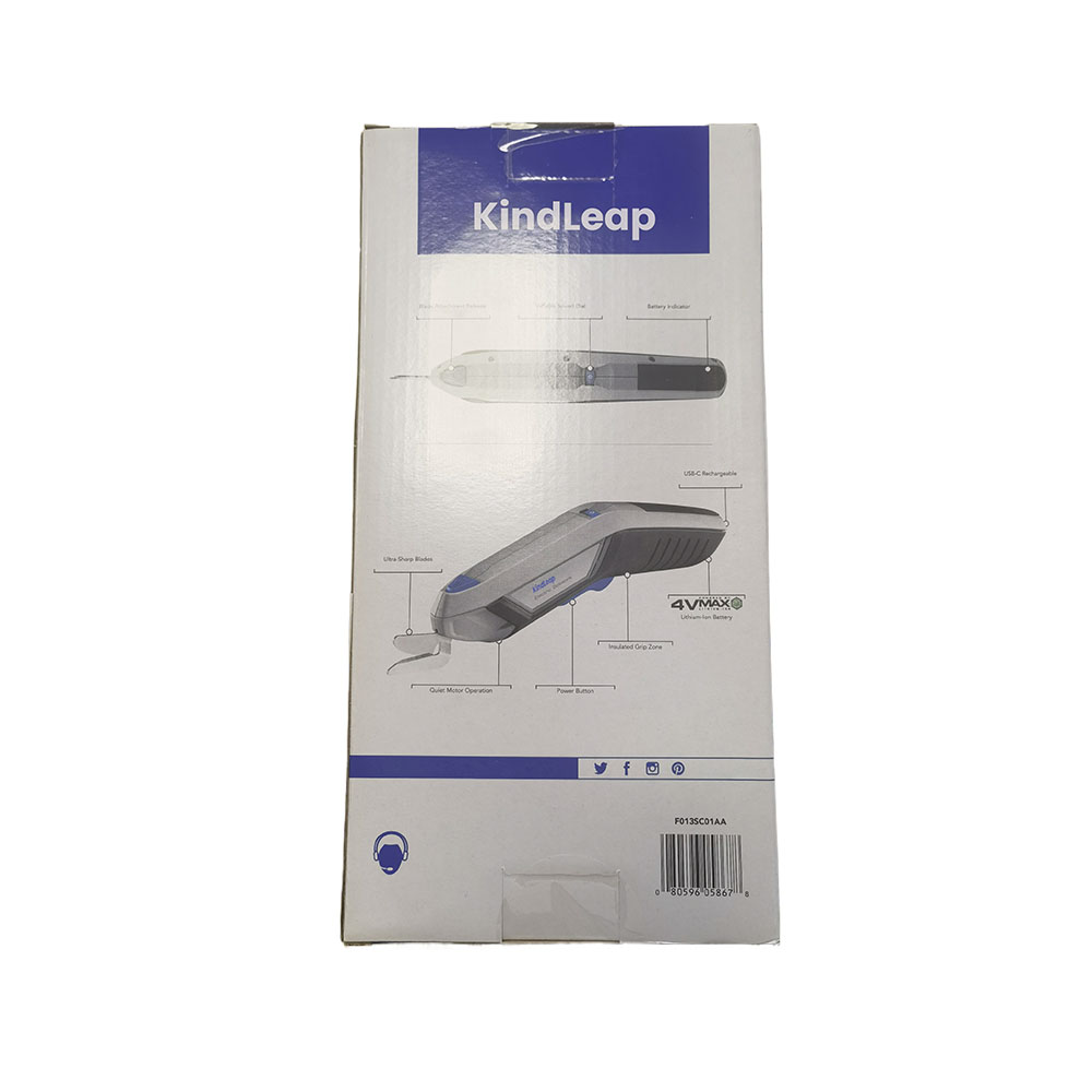 KindLeap Electric scissors, Cordless Scissors Cutting Tool for Crafts Sewing Cardboard Leather, Silver