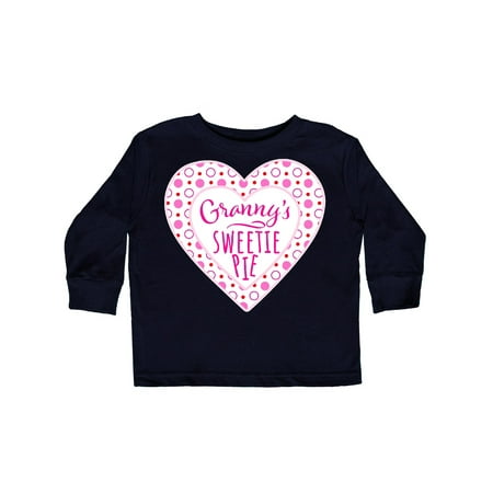 

Inktastic Granny s Sweetie Pie with Pink Hearts Gift Toddler Boy or Toddler Girl Long Sleeve T-Shirt