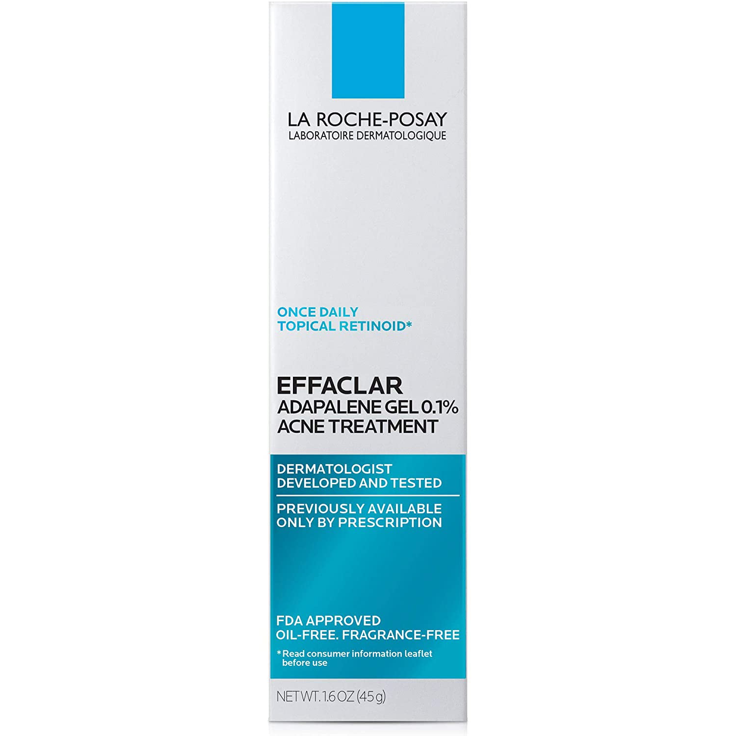 La Roche-Posay CAIMAN Effaclar Gel 0.1% Acne Treatment, Prescription-Strength Topical Retinoid Cream For Face, Helps Clear and Prevent Acne and Clogged Pores - Walmart.com