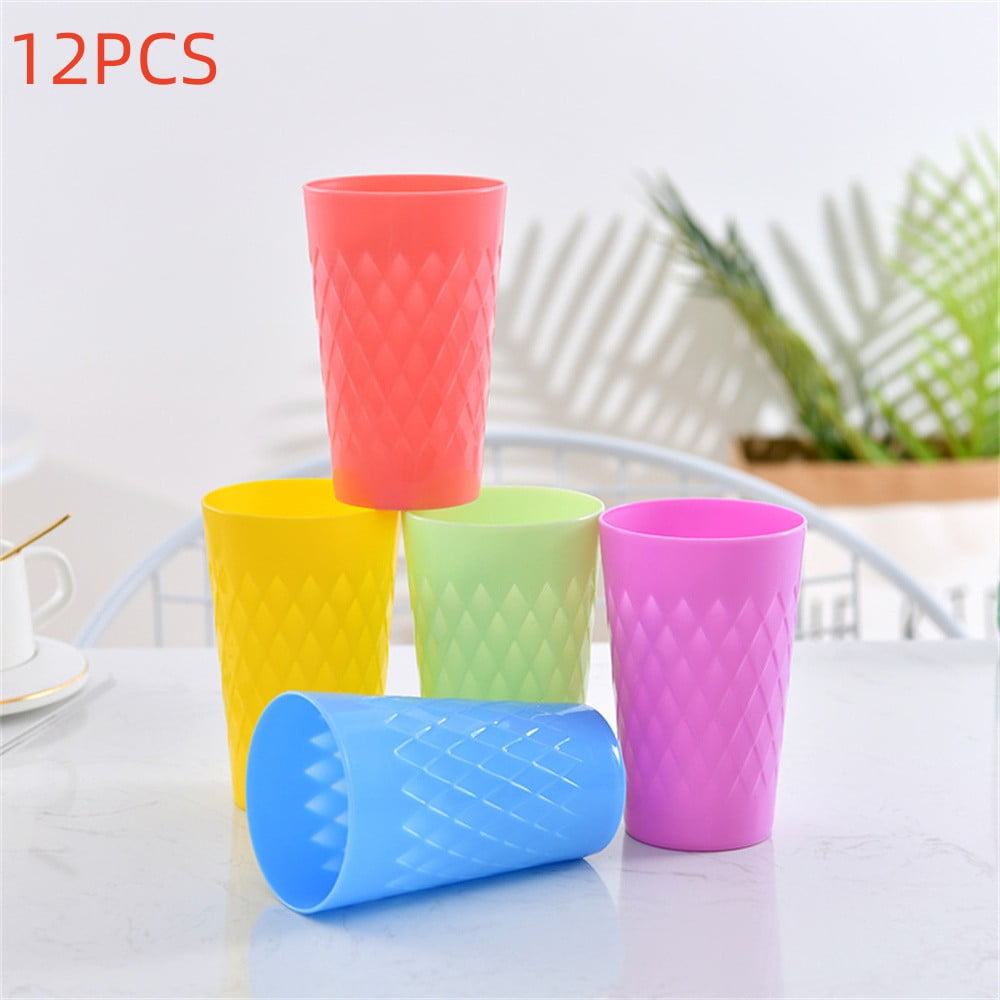 Set of 12 Kids Plastic Cups 17.5 Ounce Children Drinking Cups
