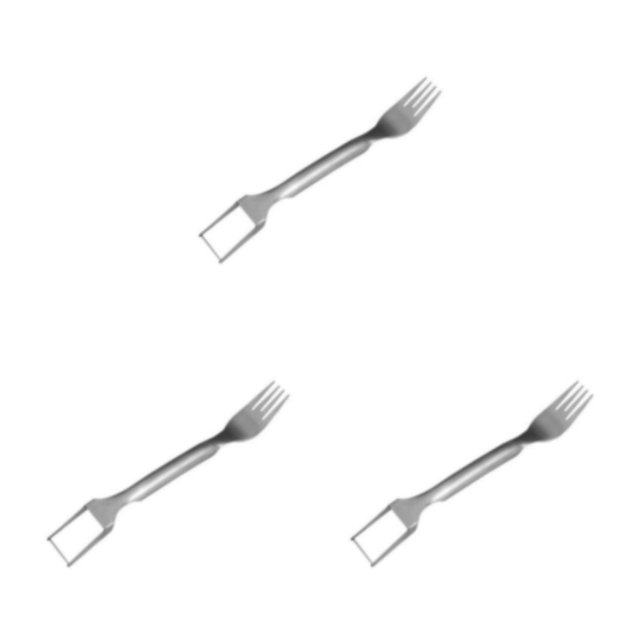 Bewildely 2 In 1 Watermelon Fork Slicer Vegetable Handheld Steel Tools Stainless Kitchen Multi-function For Camping Gadgets Salad Making Type1